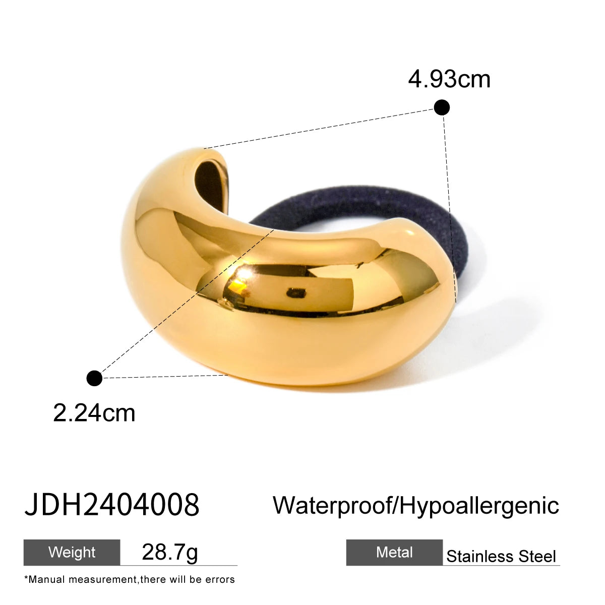 Mini Dome Hair Cuff