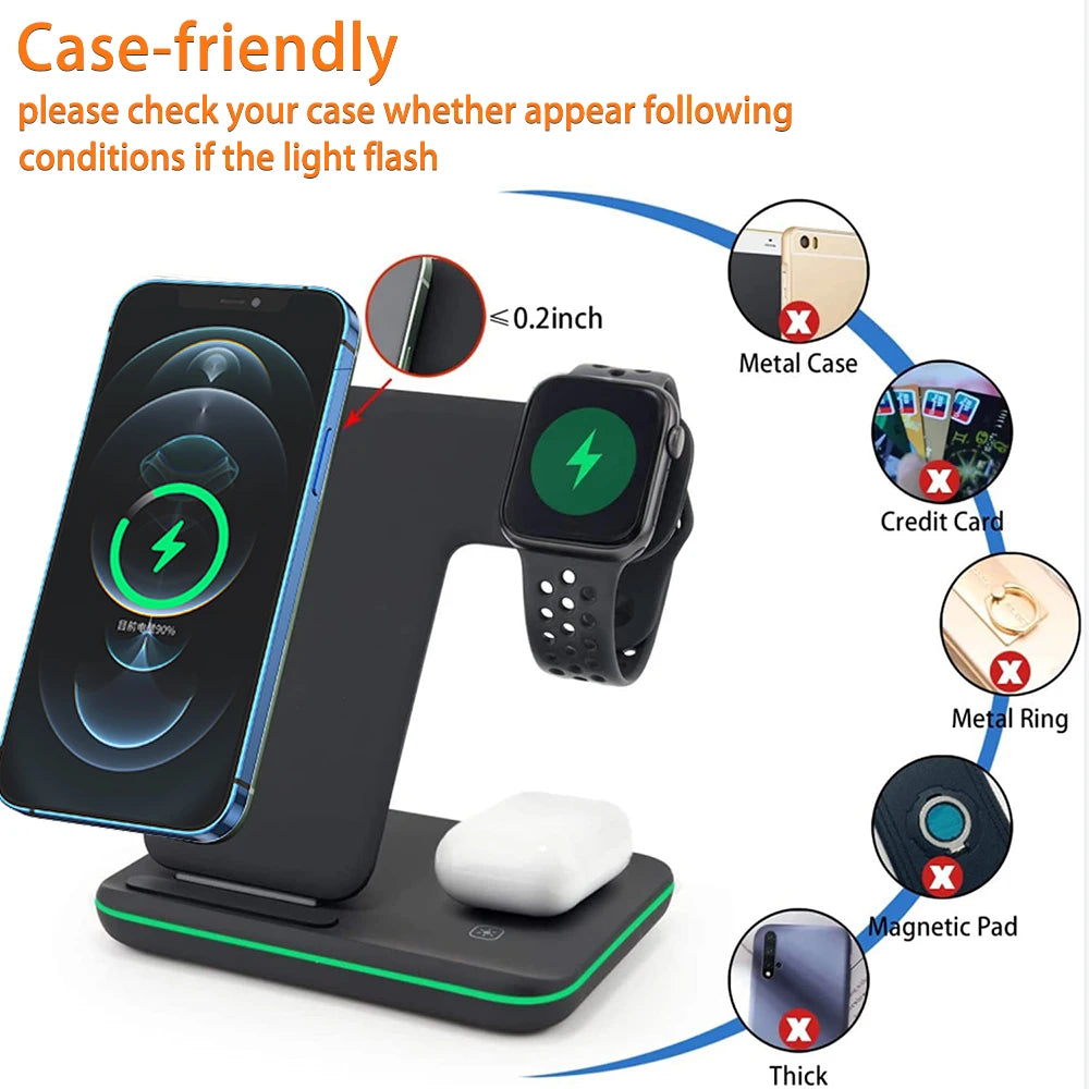3 in 1 Wireless Charger For iPhone