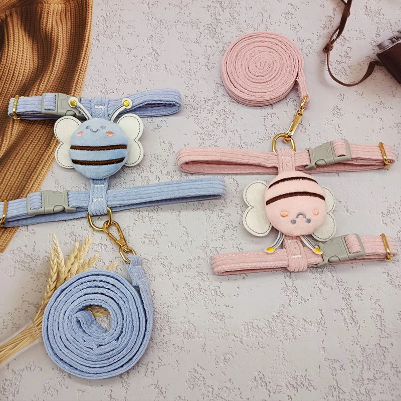 Soft Adjustable Cute Bee Pet Leash