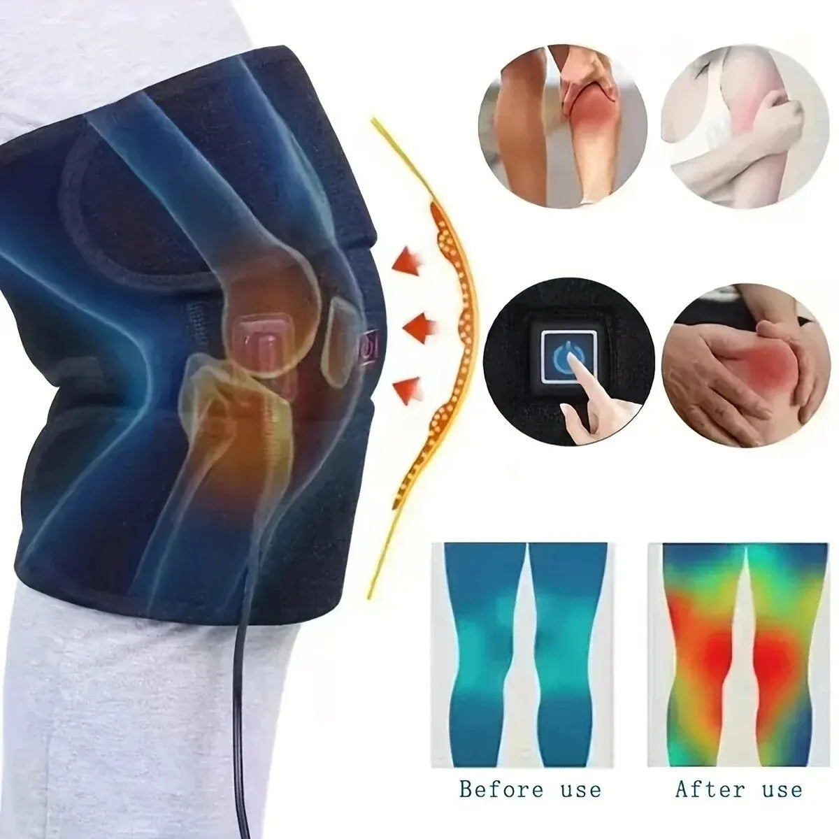 Electric Heated Knee Brace & Massager