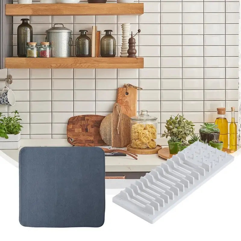 Kitchen Countertop Dish Drying Mat