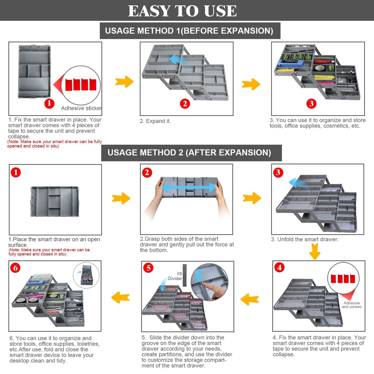 Extensible Multi-Layer Drawer Organiser