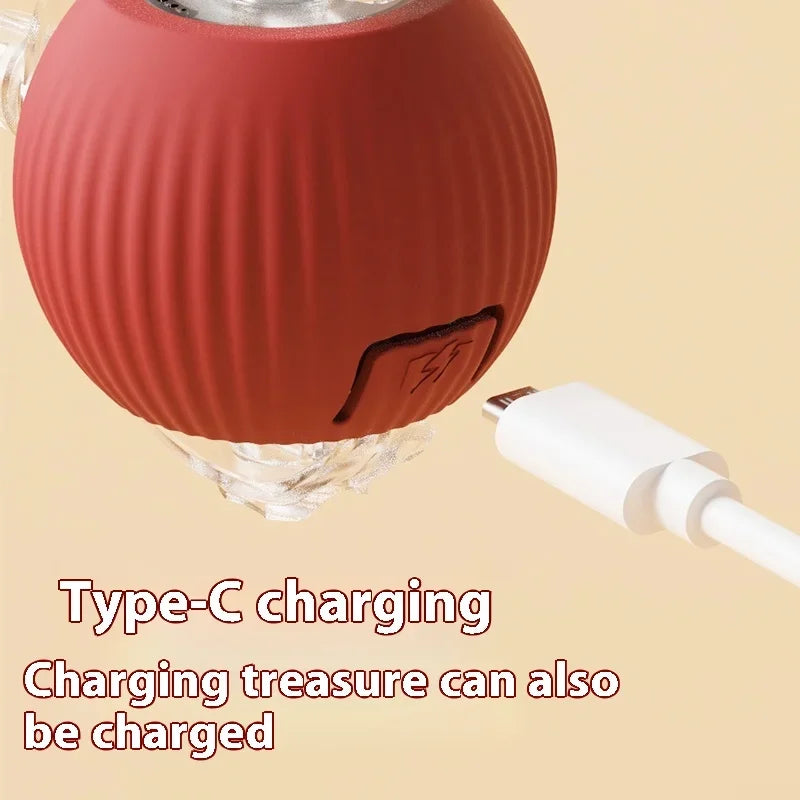 Interactive Rechargeable Rolling Ball Cat Toy