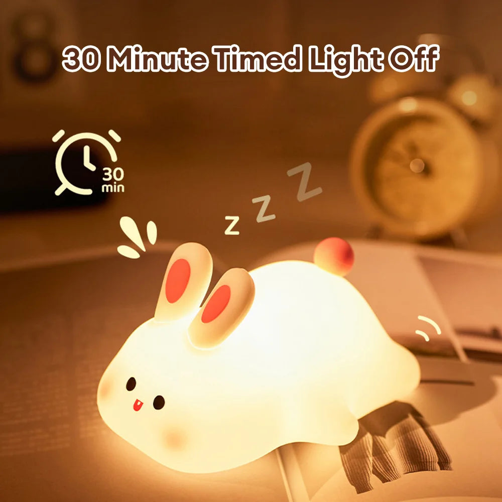 Cute LED Bunny Touch Night Light