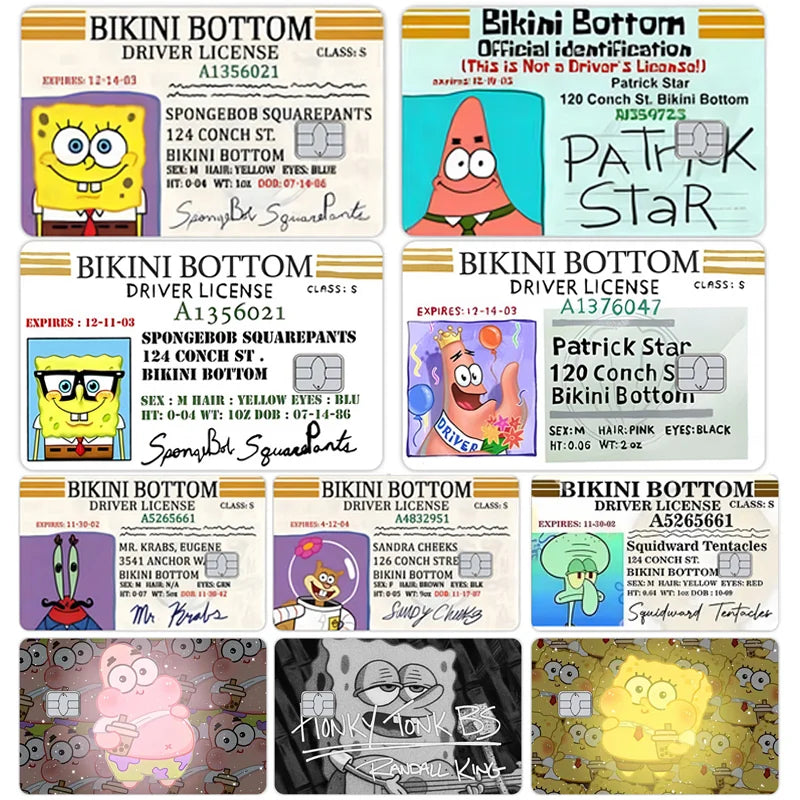 SpongeBob Card Sticker Cover