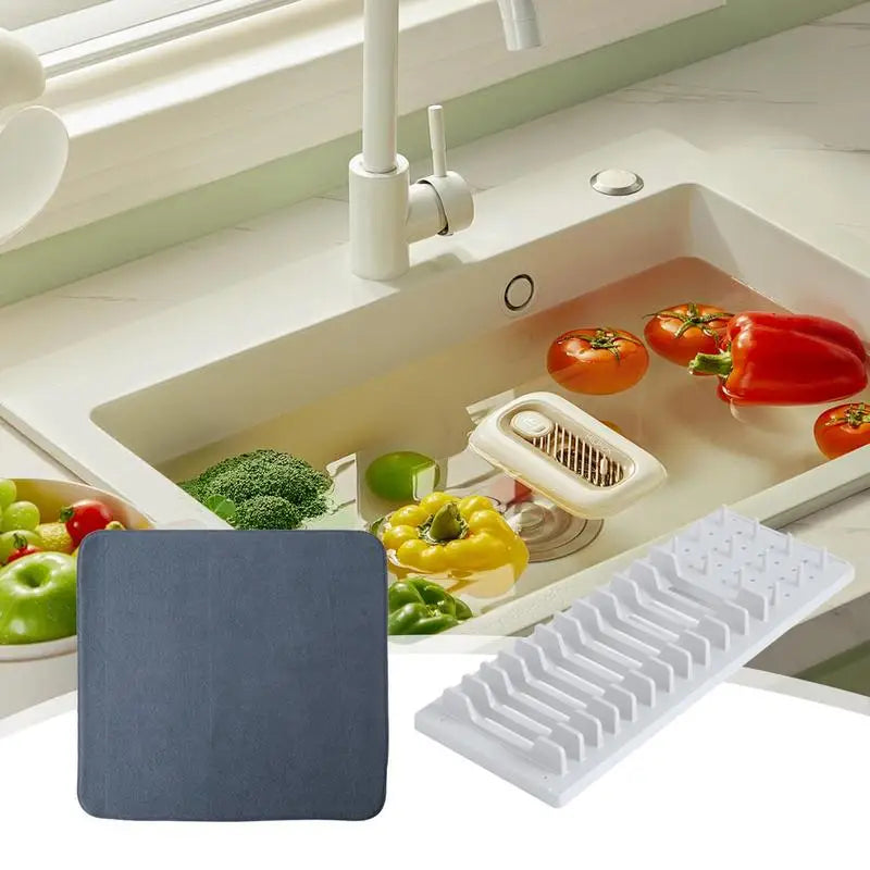 Kitchen Countertop Dish Drying Mat