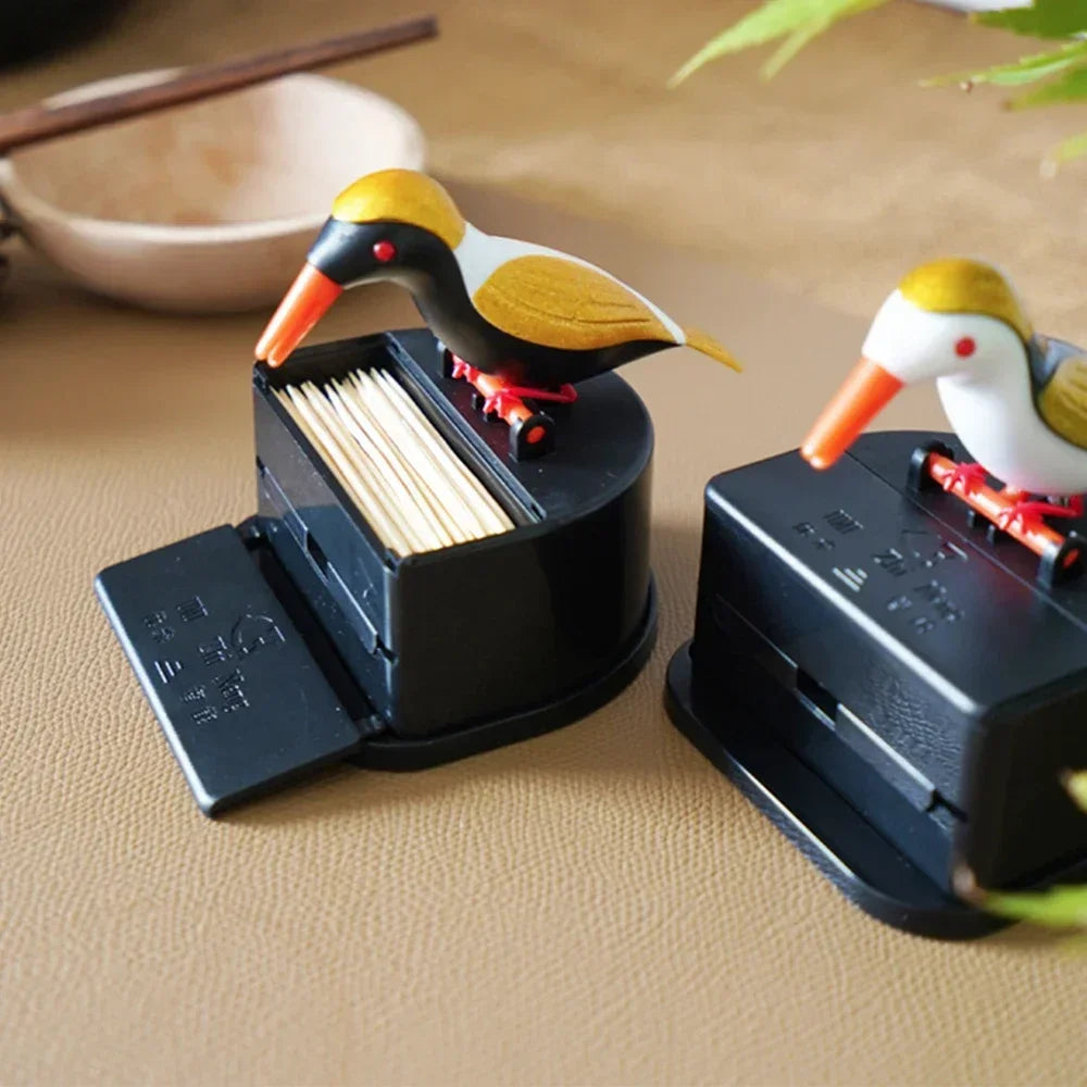 Bird Toothpick Storage Box & Dispenser