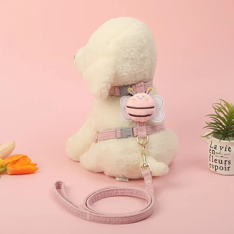 Soft Adjustable Cute Bee Pet Leash