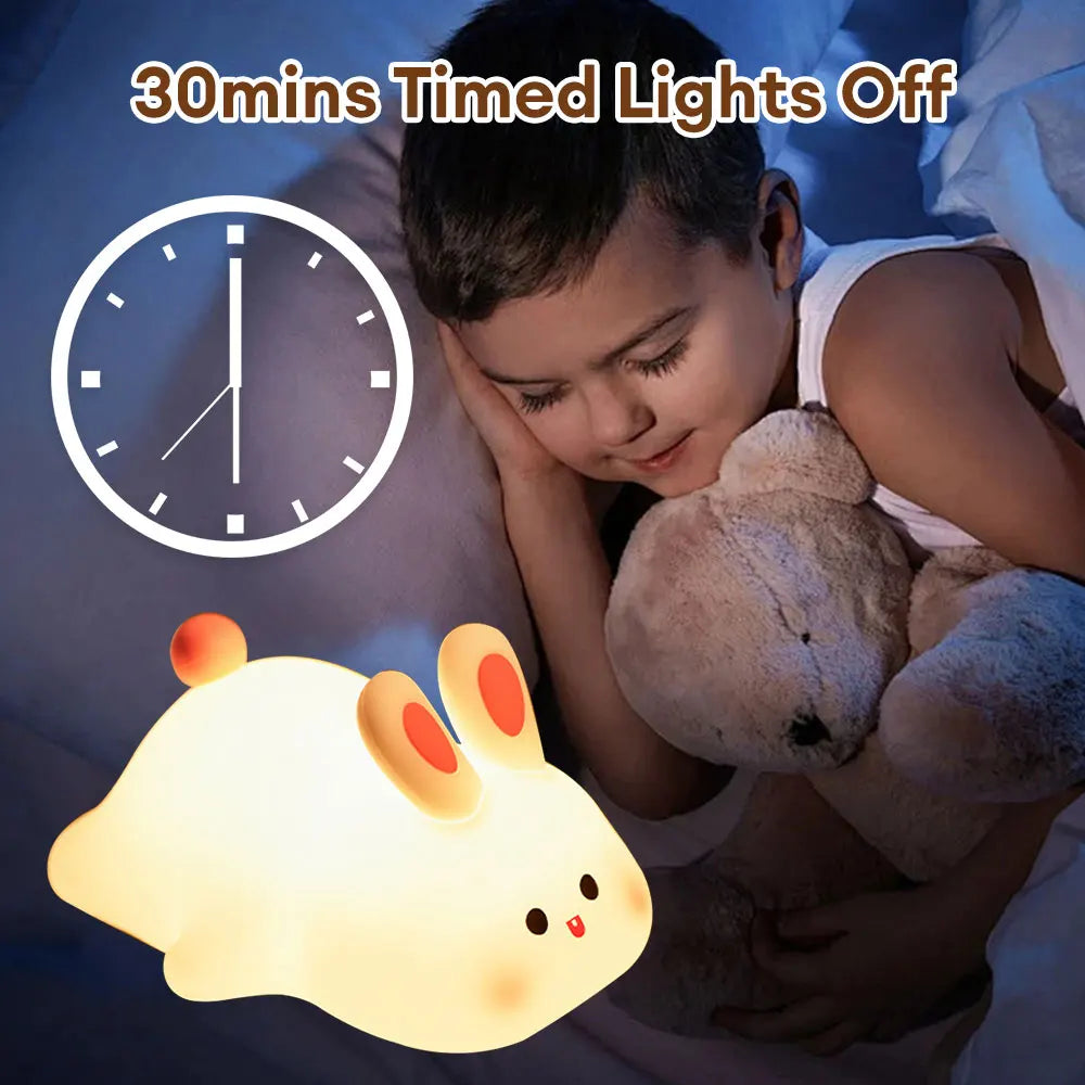Cute LED Bunny Touch Night Light