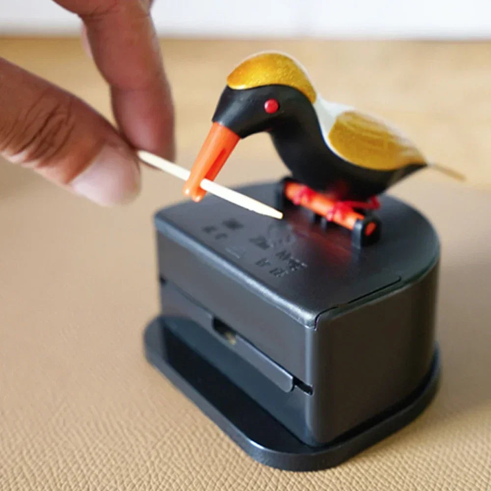 Bird Toothpick Storage Box & Dispenser