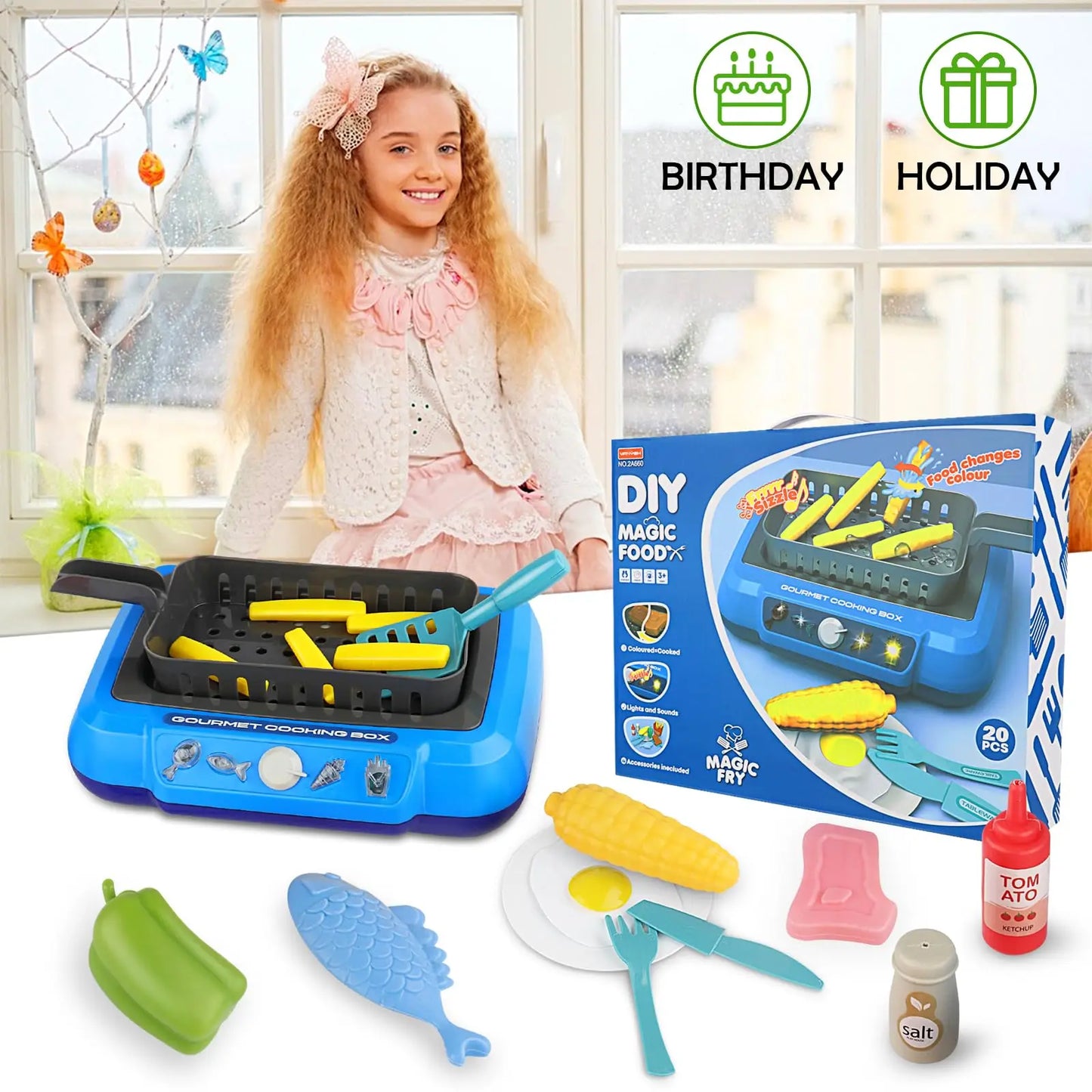 Color-changing 20PCS Cooking Set Toy