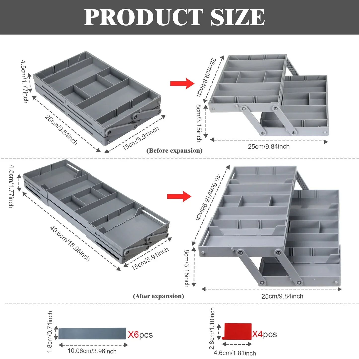 Extensible Multi-Layer Drawer Organiser