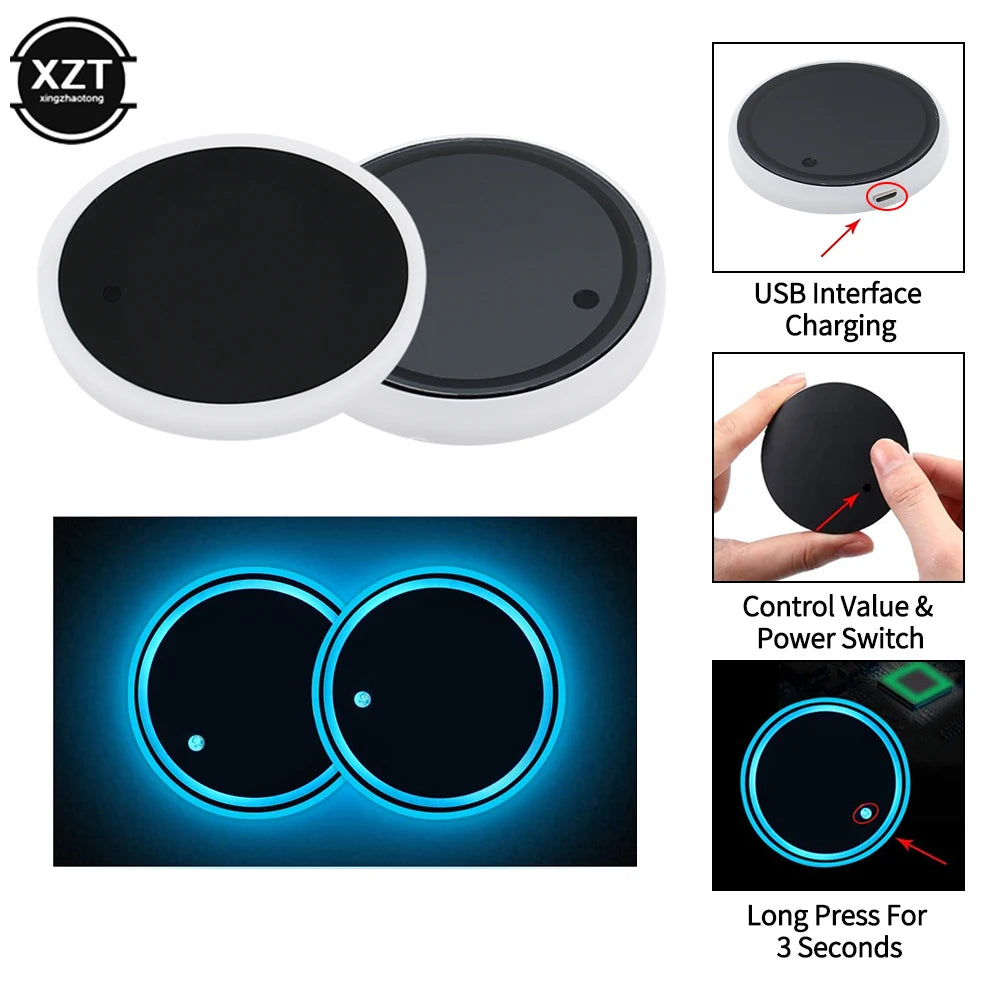 Colorful Cup Holder LED Light-up Coaster