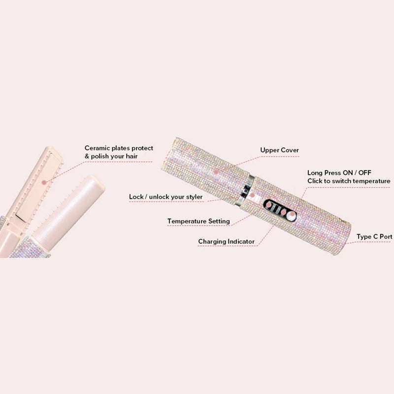 Diamond Rechargeable Hair Straightener
