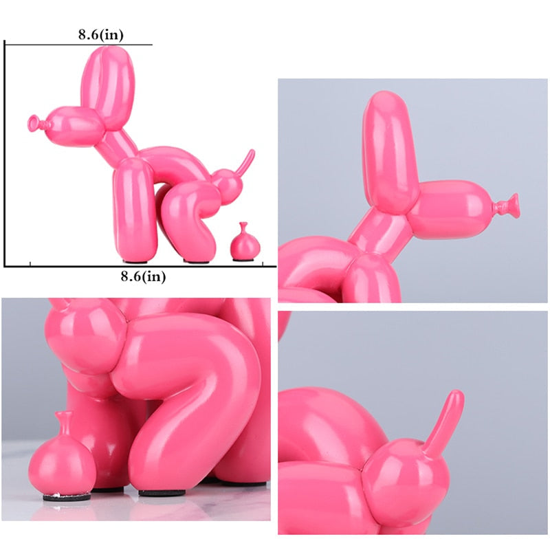 Creative Pooping Balloon Dog Statue