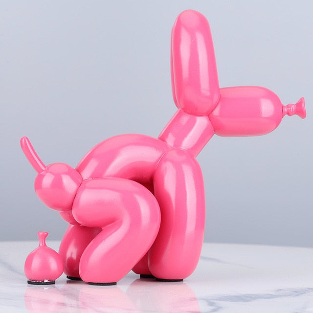 Creative Pooping Balloon Dog Statue