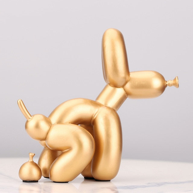 Creative Pooping Balloon Dog Statue