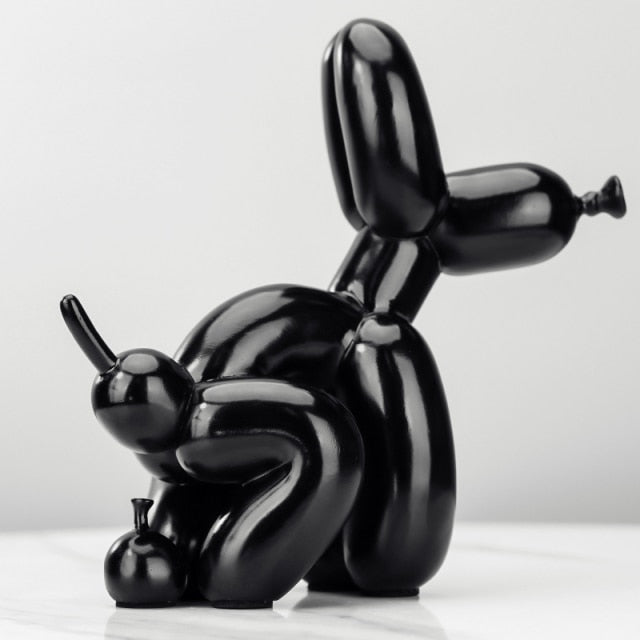Creative Pooping Balloon Dog Statue