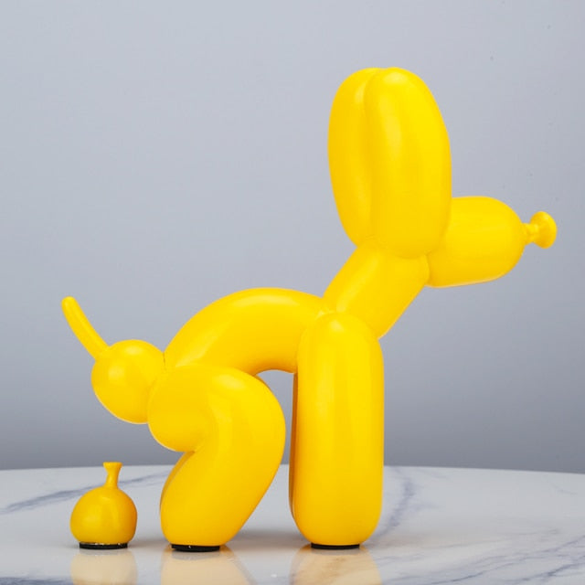 Creative Pooping Balloon Dog Statue