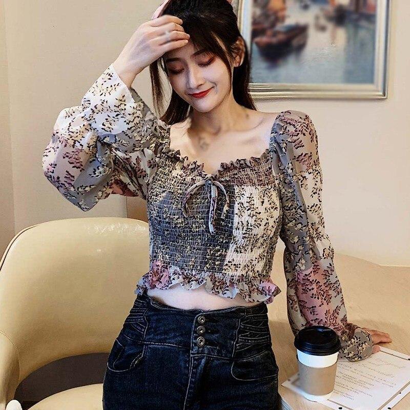 Liva - Patchwork Long Sleeve Boho Style Blouse - Vixily