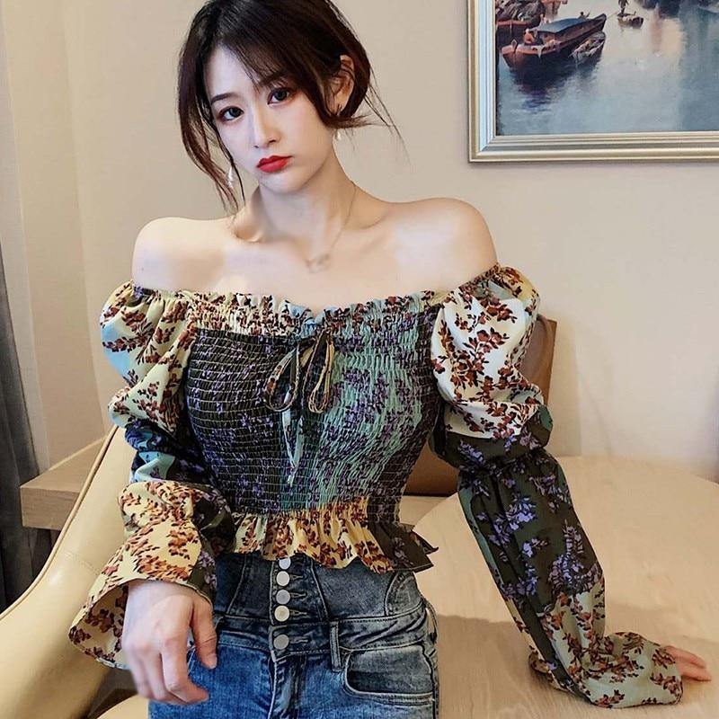 Liva - Patchwork Long Sleeve Boho Style Blouse - Vixily
