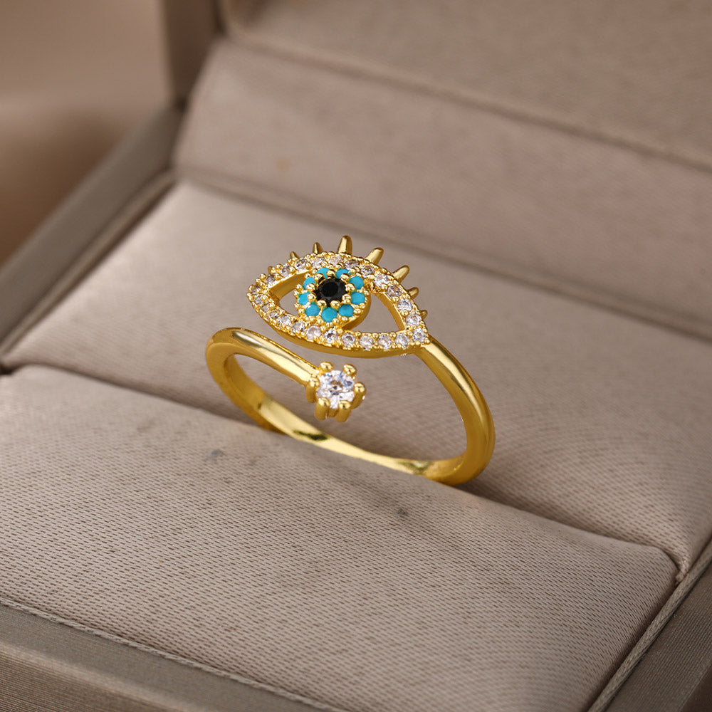 Evil Eye Sterling Silver Ring