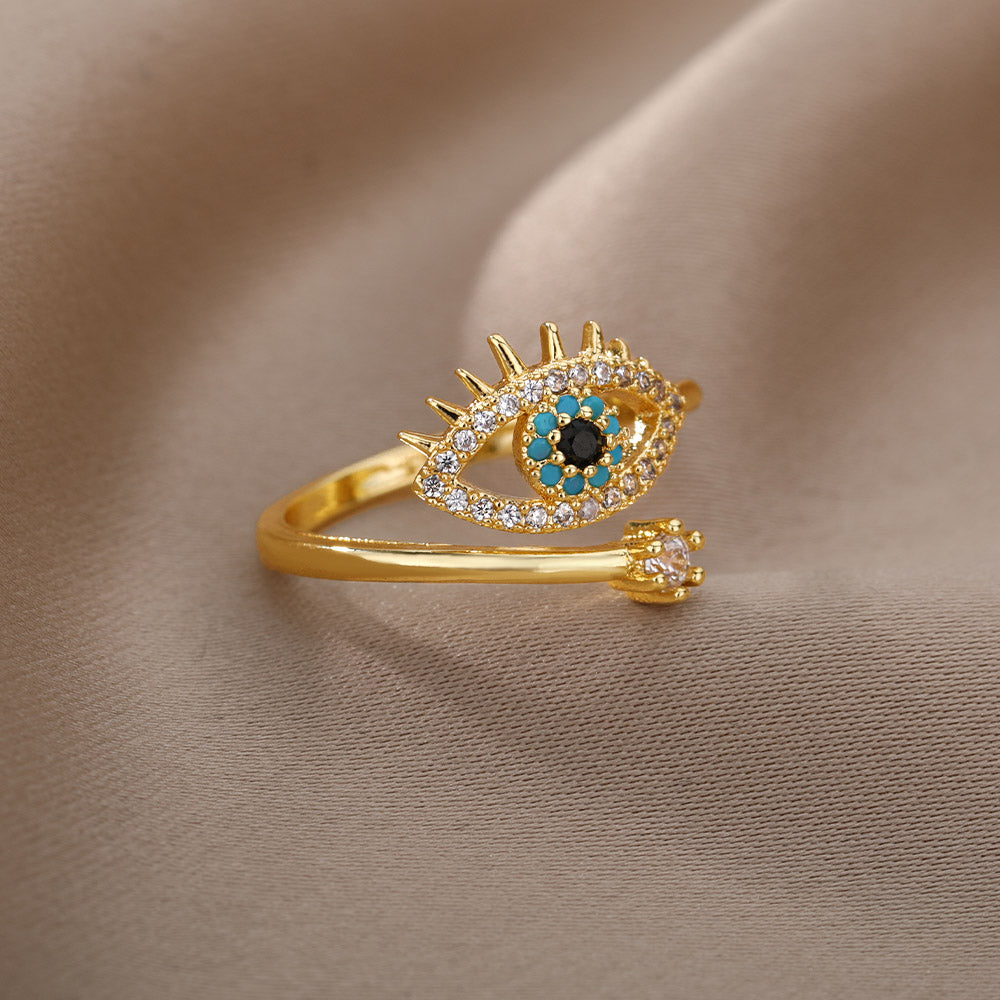 Evil Eye Sterling Silver Ring