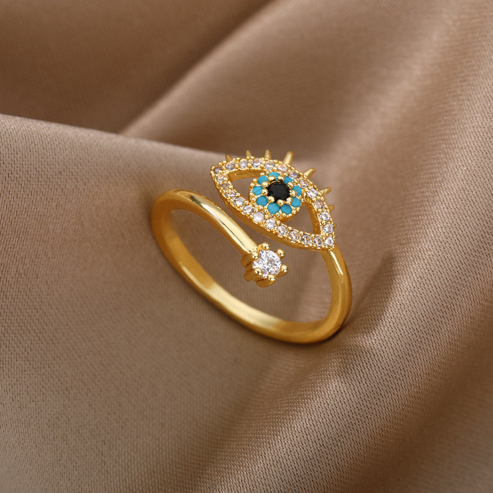 Evil Eye Sterling Silver Ring