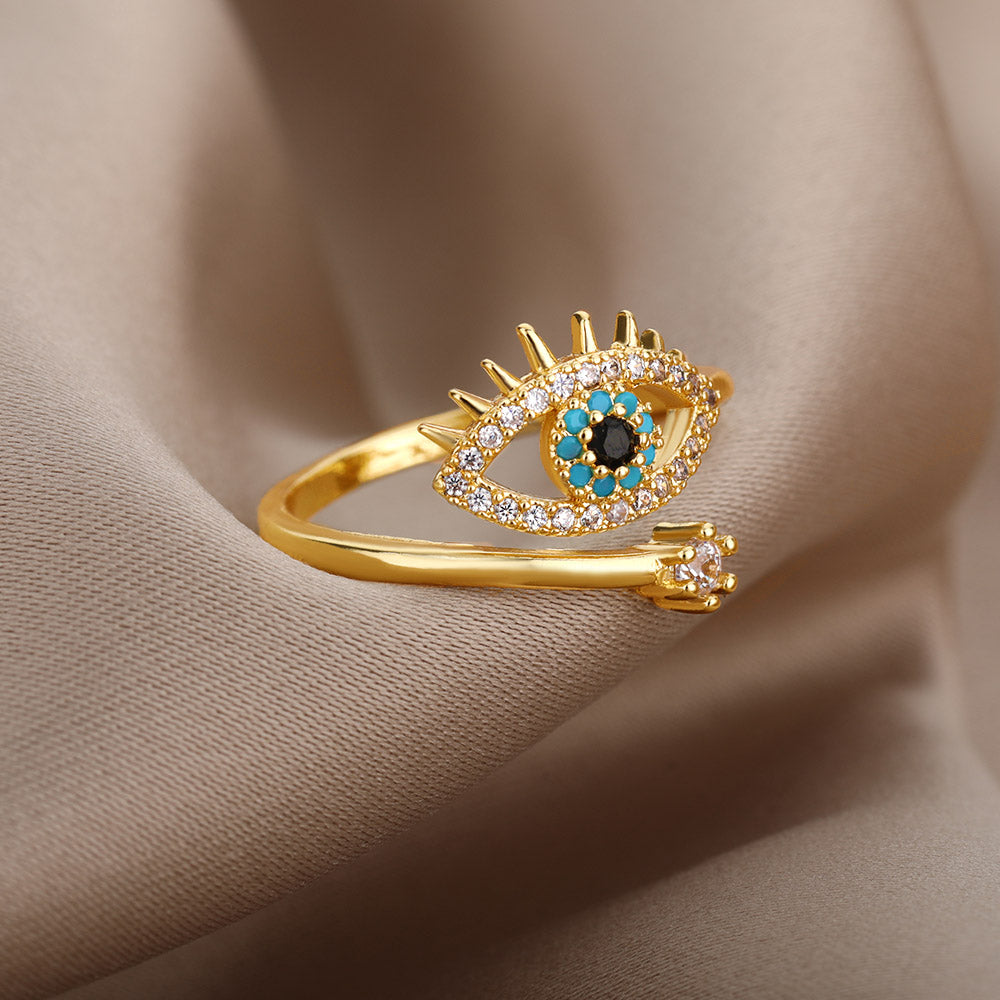 Evil Eye Sterling Silver Ring