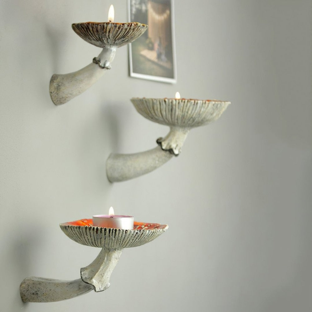 Amanita Mushroom Wall Floating Shelf