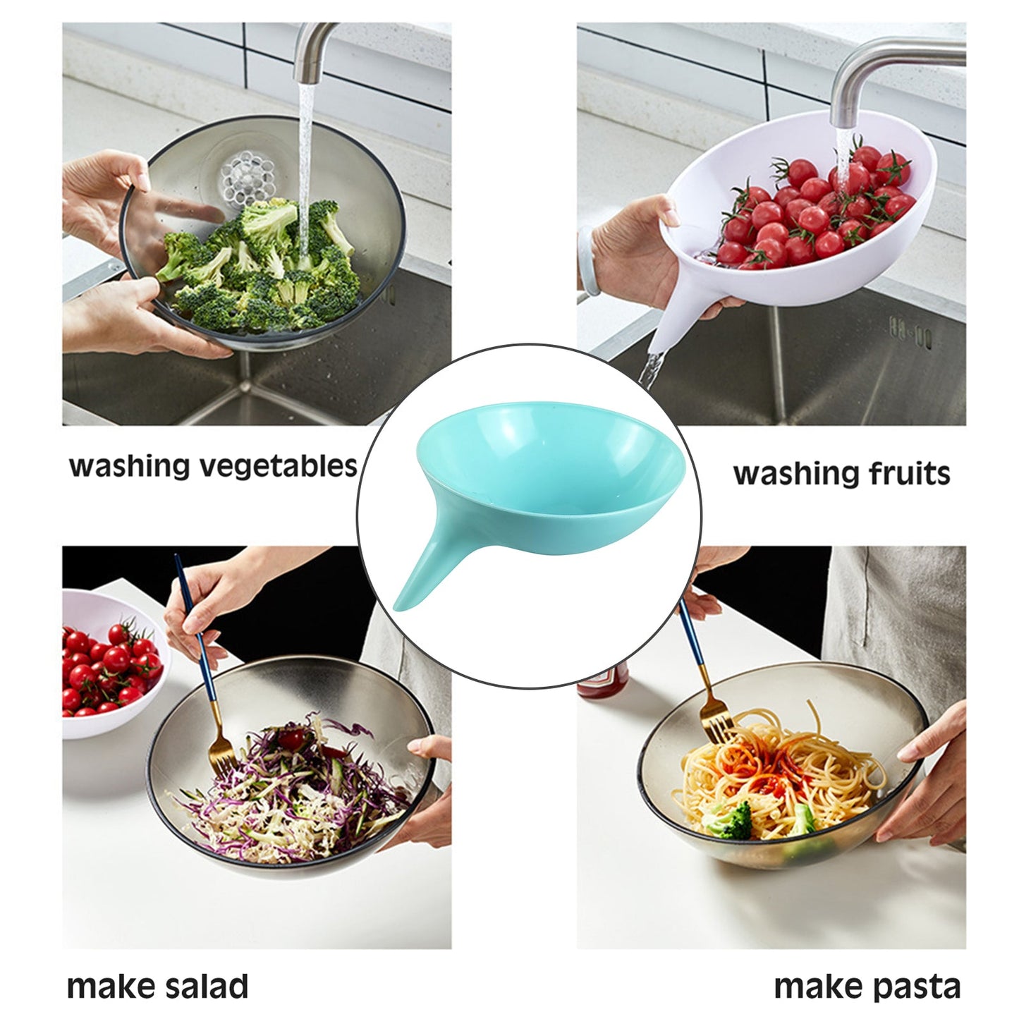 Creative Non-Slip Drainer Bowl