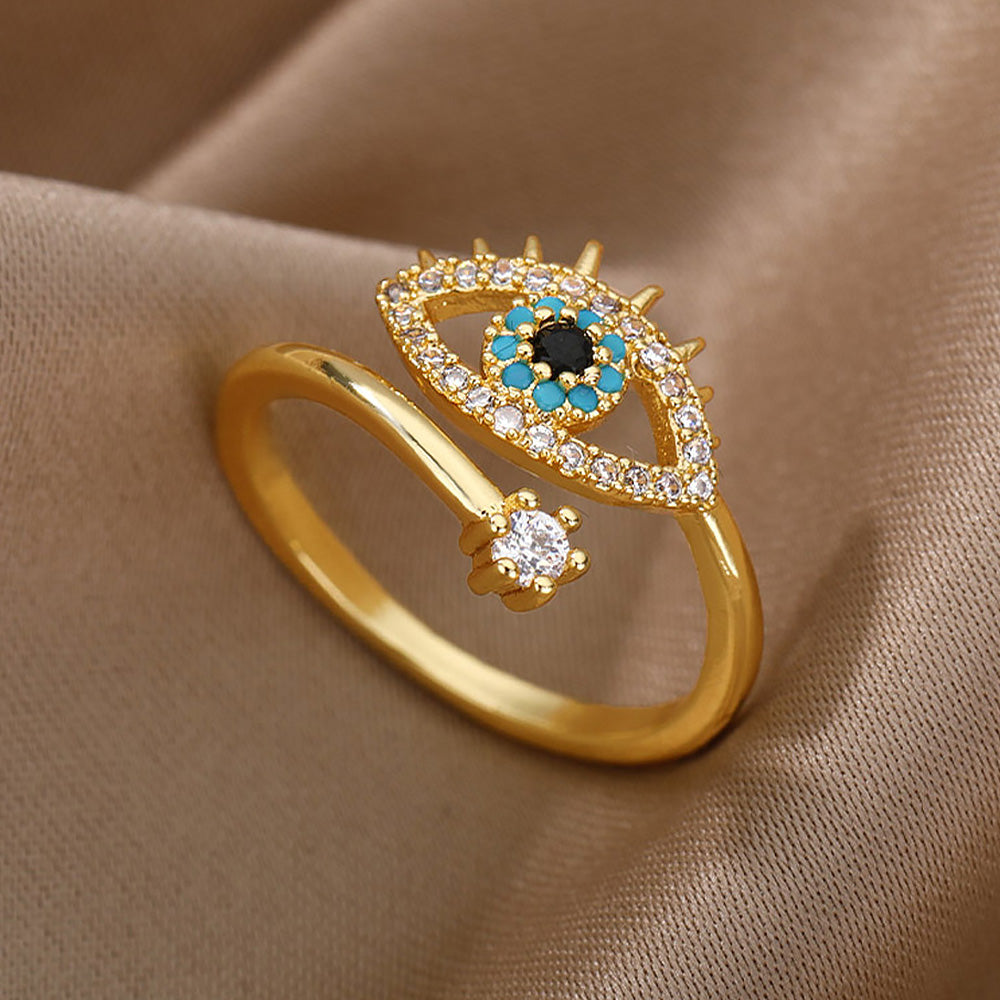 Evil Eye Sterling Silver Ring