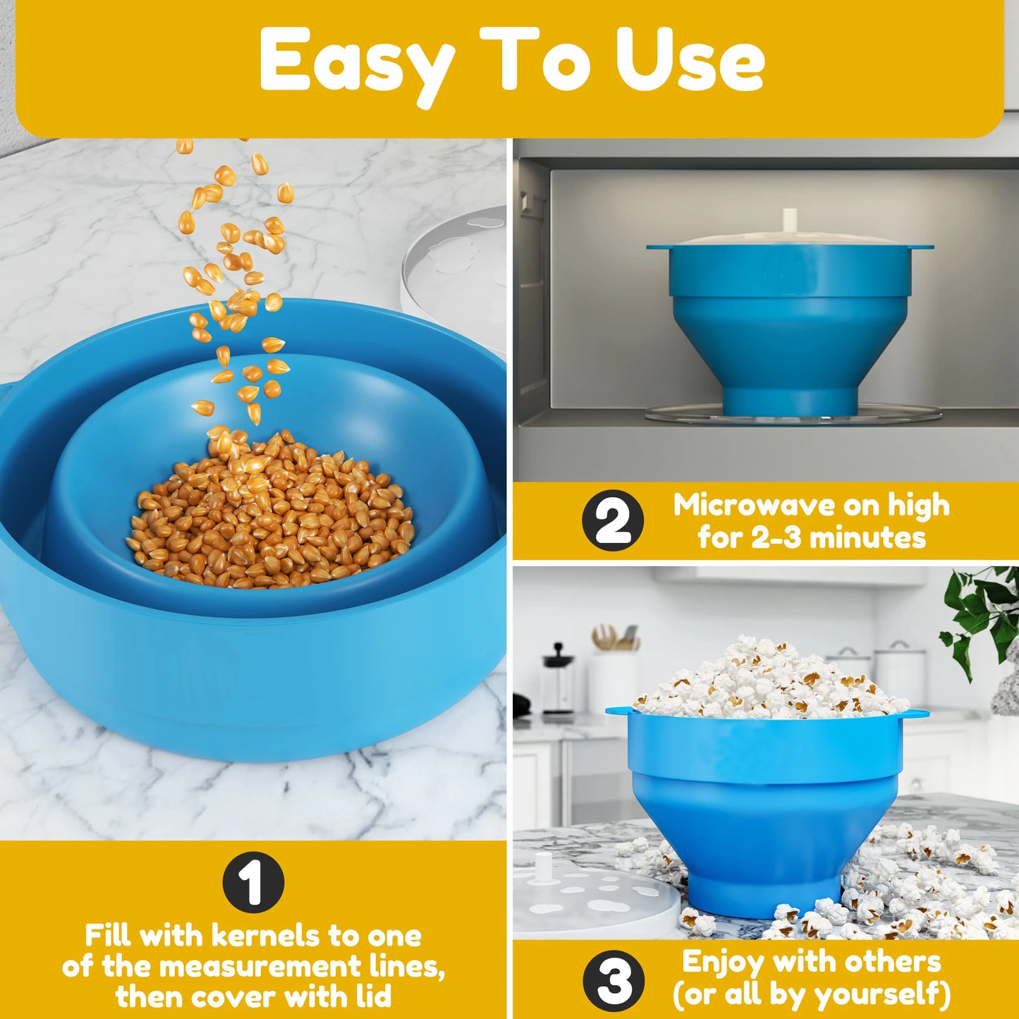 Microwave Collapsible Popcorn Maker