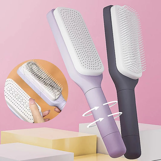 Magic Retractable Self Cleaning Hair Brush