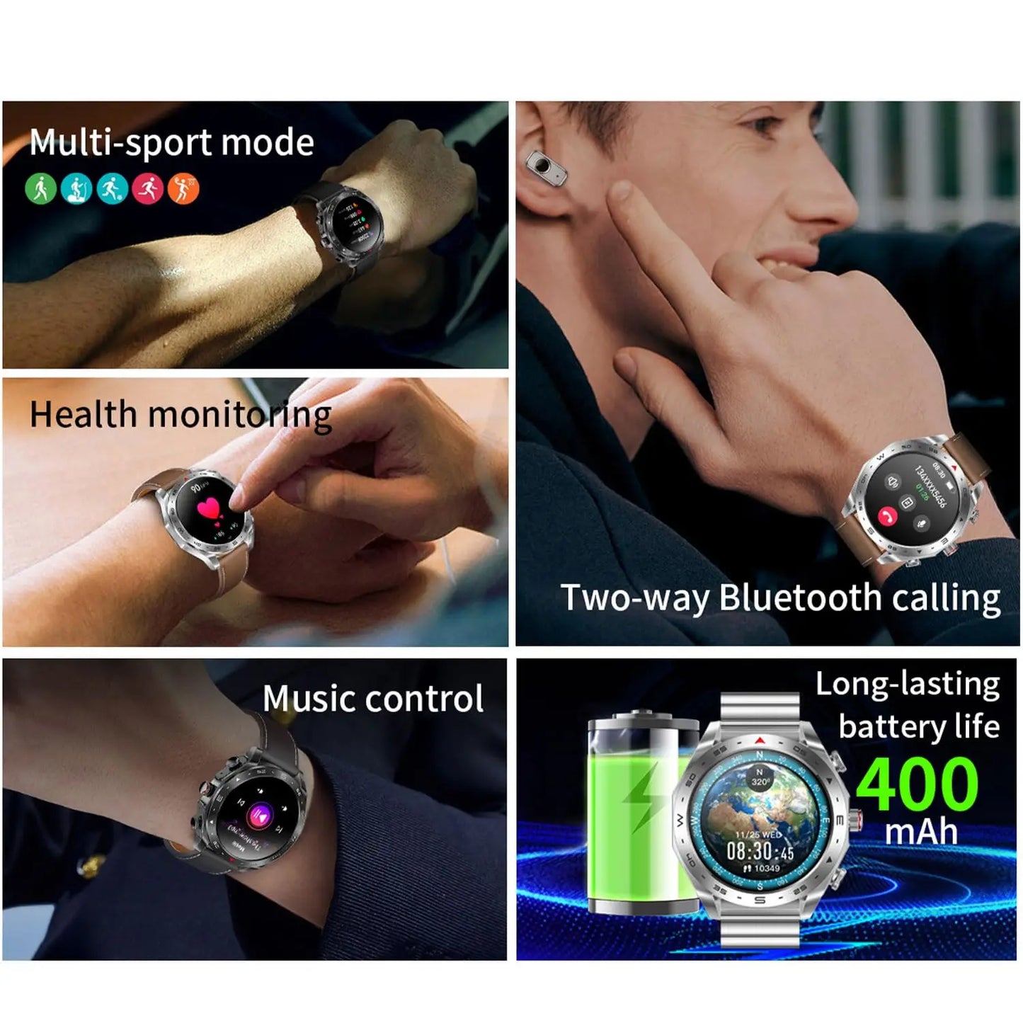 2-in-1 Bluetooth Earphones Smart Watch