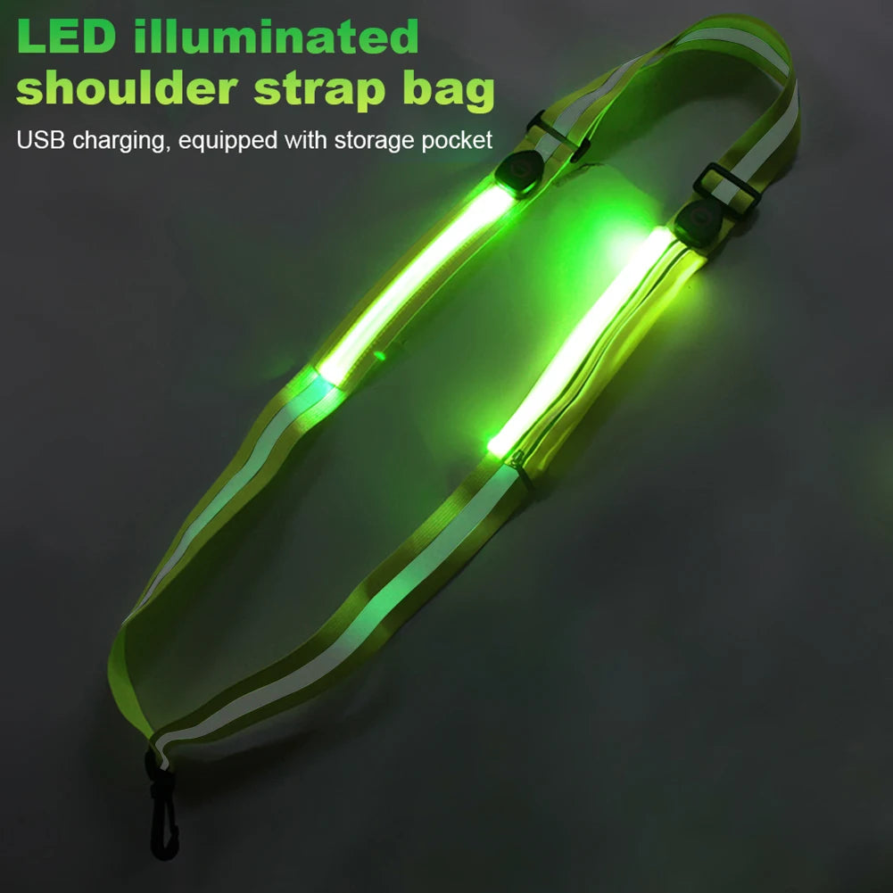 LED Reflective Rechargeable Shoulder Strap