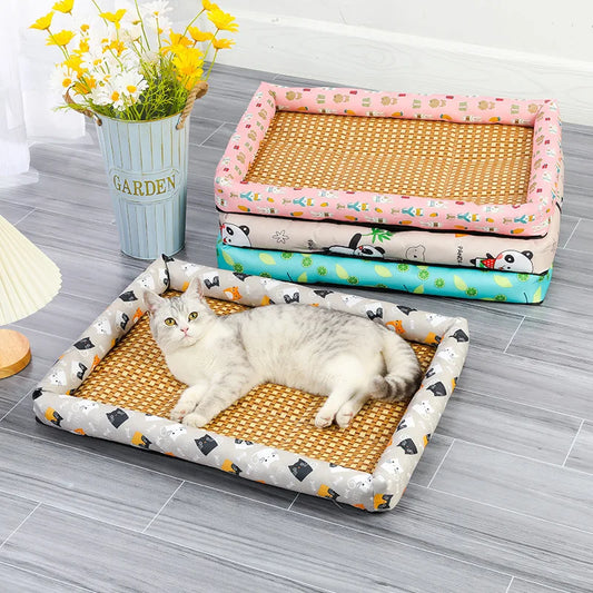 Woven Rattan Pet Cooling Mat