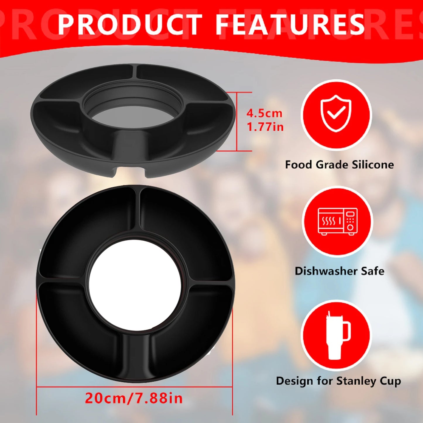 Stanley Cup Silicone Snack Tray