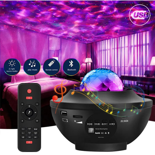 Colorful Starry Galaxy Bluetooth Projector