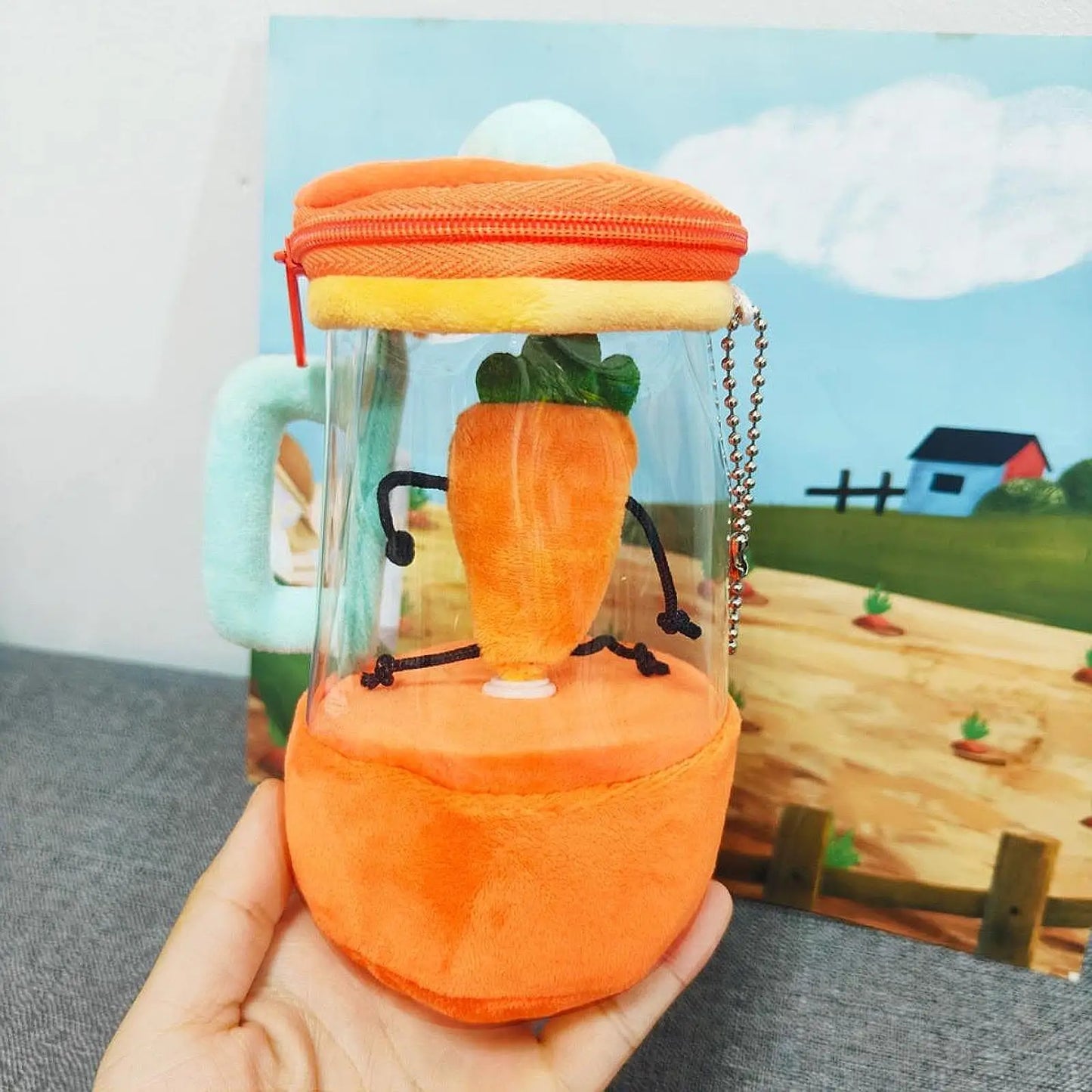 Plush Carrot Juicer Toy