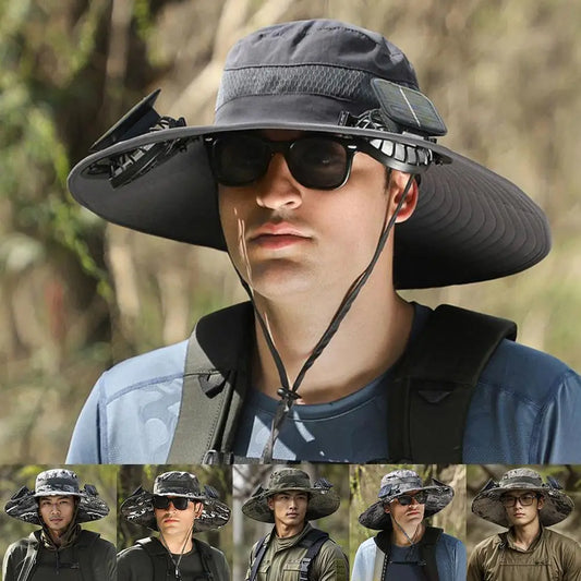 Solar Fan Waterproof Outdoor Fishing Hat