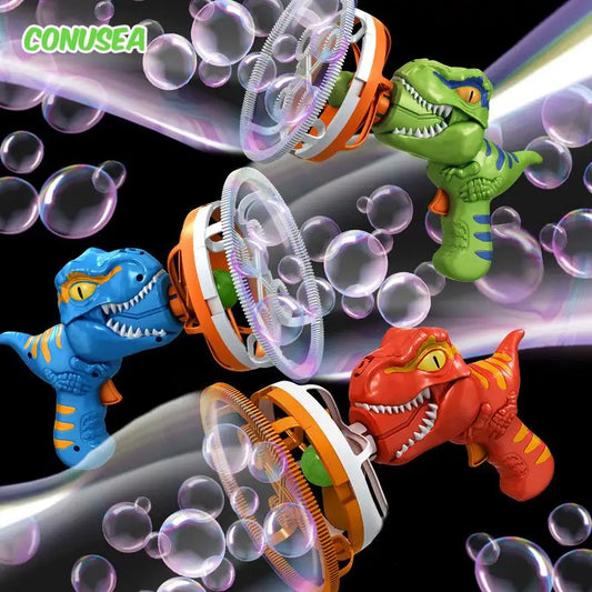 Dinosaur Electric Bubble Gun