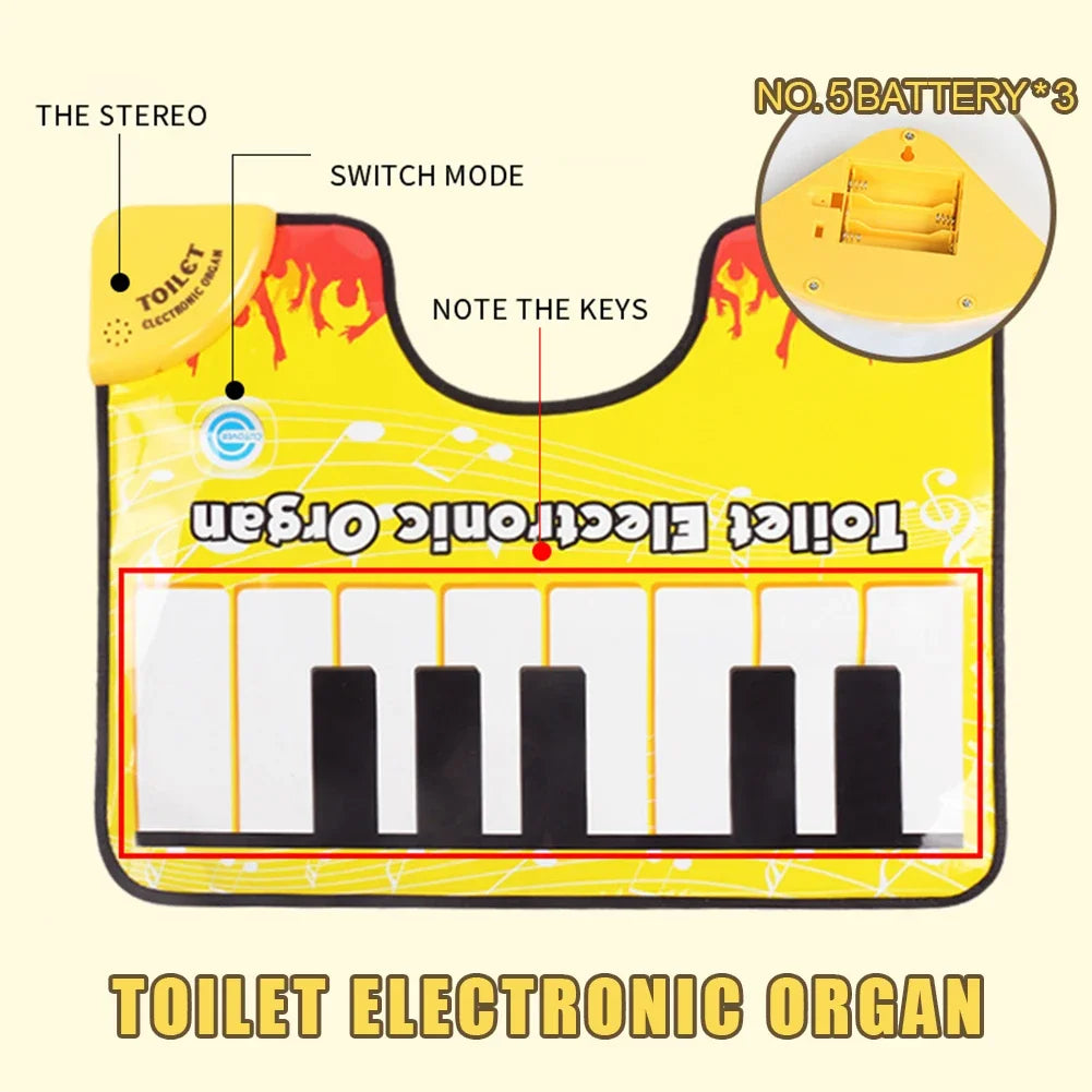 Toe Tapping Piano Bathroom Rug