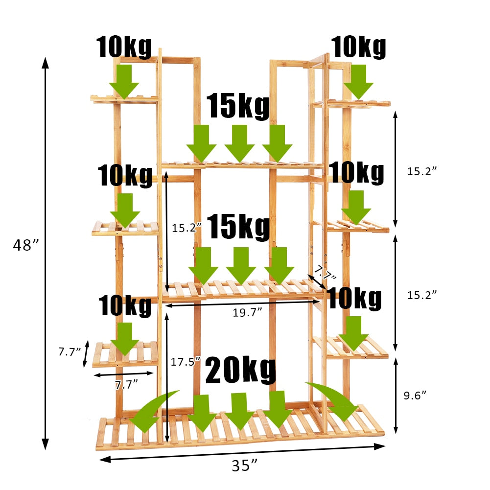 9 Tier Plant Stand | Flower Stand | Indoor Outdoor plant stand