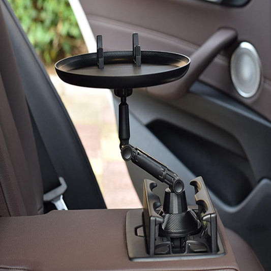 Adjustable Rotating Car Cup Holder Food Tray