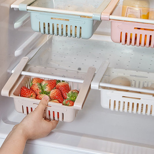 Fridge Retractable Drawer Organizer